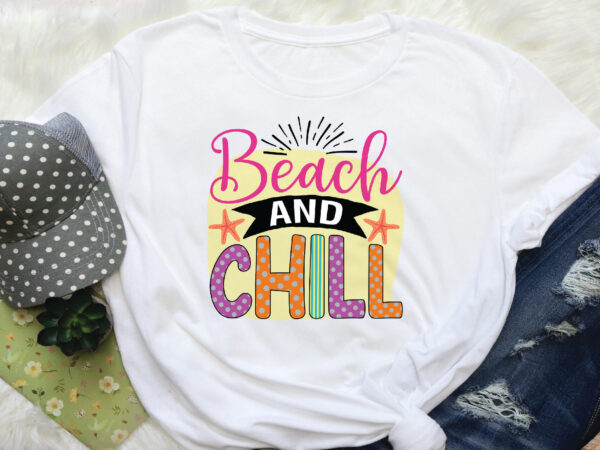 Beach and chill sublimation t shirt template