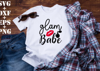 glam babe t shirt design template