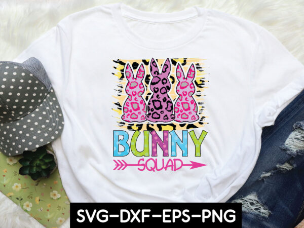 Bunny squad sublimation t shirt template