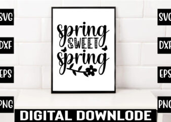 spring sweet spring t shirt template vector