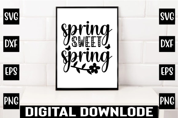 Spring sweet spring t shirt template vector