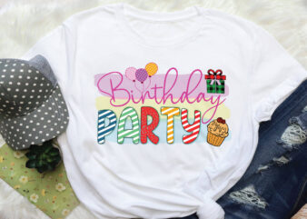 barthday party sublimation t shirt template