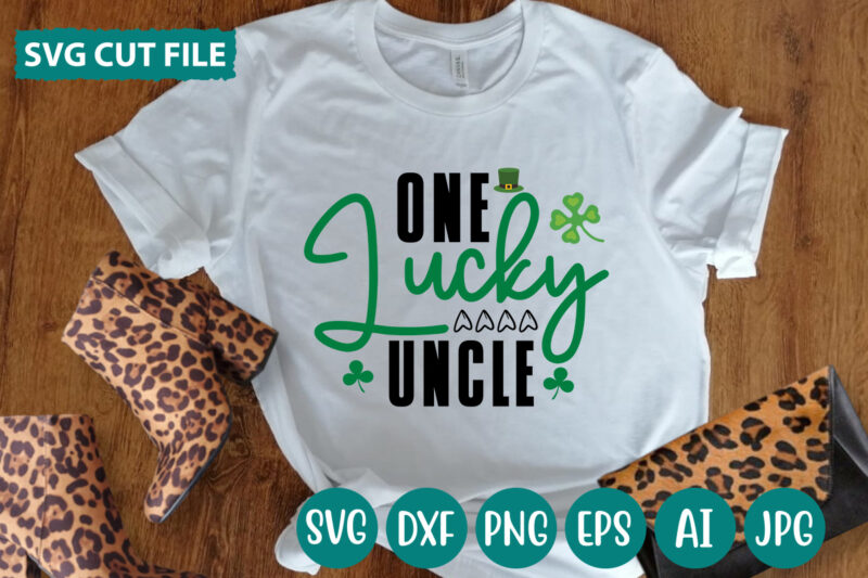 One Lucky Uncle svg vector for t-shirt