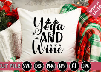Yoga and Wine SVG Vector for t-shirt