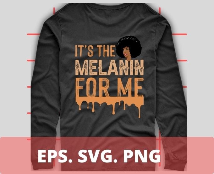It’s The Melanin For Me Melanated Black History Month T-Shirt design svg, Unapologetically, Naturally, Blackity, Black Dreadlock, Loc’d, Loc’s Hair, Melanin, Tshirts,BLM, Black History Month