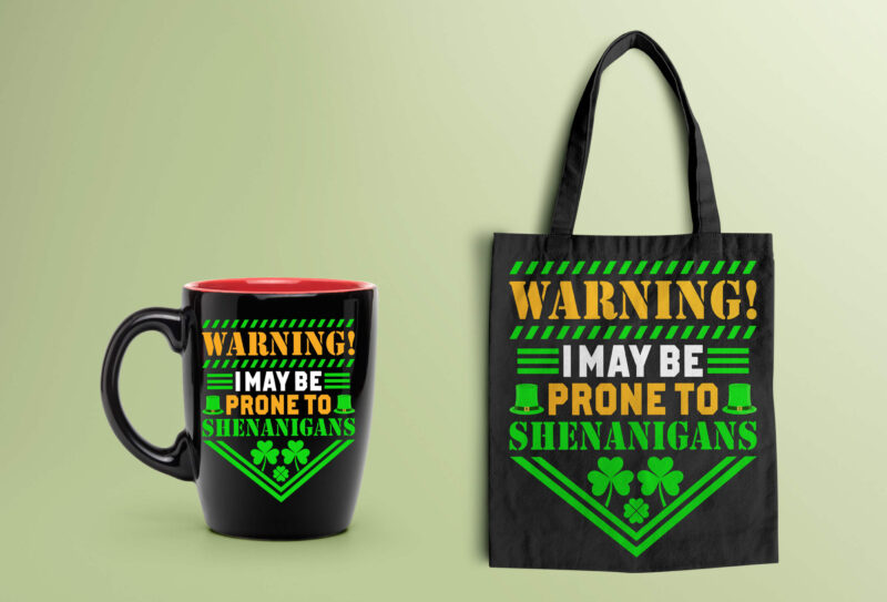 Warning I May Be Prone to Shenanigans - shenanigans t shirt, st. patrick's day t shirt design, st patrick's day t shirt ideas, st patrick's day t shirt funny, best