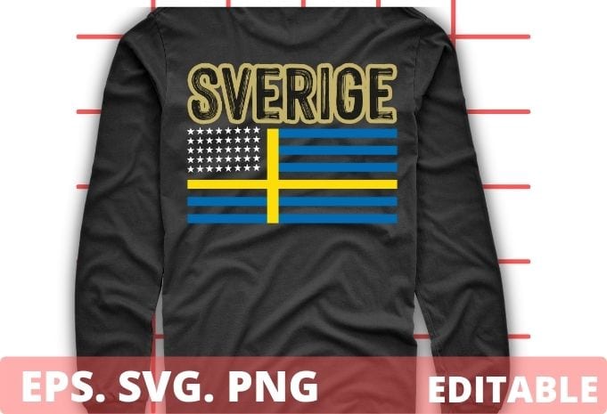 USA and Sweden funny Flag American Swedish Sverige Sweden T-Shirt design svg, USA and Sweden, funny, Flag American, Swedish, Sverige, Sweden, dual-citizenship,