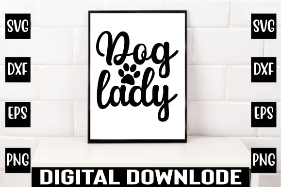 Dog lady t shirt vector illustration