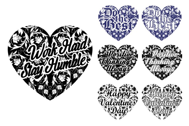 quotes with love heart mandala svg bundle, motivation inspiration quotes t shirt design graphic vector bundle