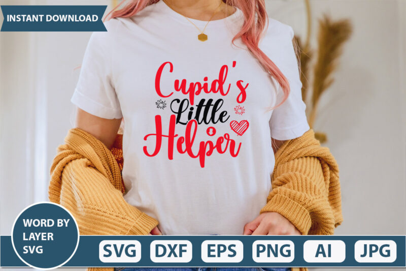 Cupid’s Little Helper SVG Vector for t-shirt