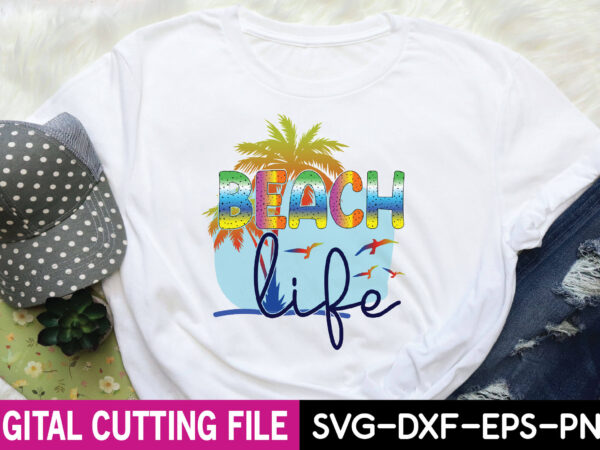 Beach life sublimation t shirt template