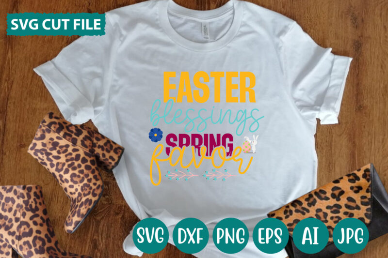 Easter Blessings Spring Favor svg vector for t-shirt