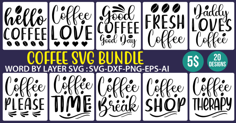 coffee svg bundle