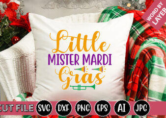 Little Mister Mardi Gras SVG Vector for t-shirt