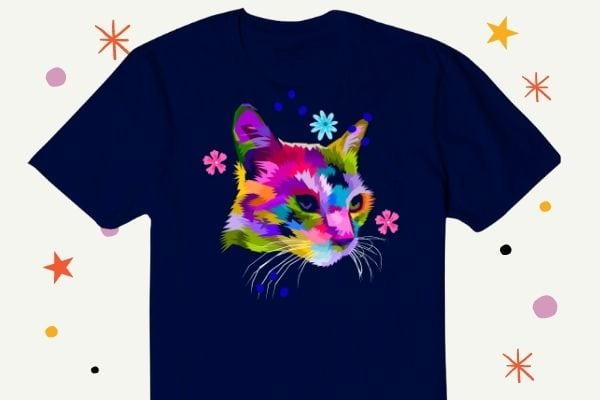 Colorful Cat’s head geometric Pop Art Style T-Shirt design svg, kitten shirt, cat head ornaments eps, kitty lover, Colorful Cat’s head, geometric, Pop Art Style, T-Shirt design png