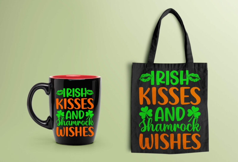 Irish Kisses and Shamrock Wishes St Patricks Day T shirt Design - st patrick's day t shirt ideas, funny st patrick's day t shirt, best st patrick's day t shirts,