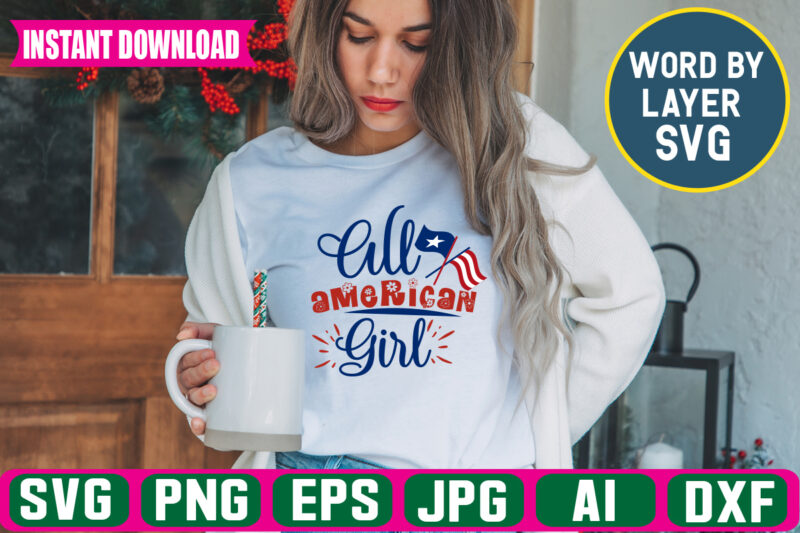 All American Girl T-shirt Design