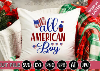 All American Boy SVG Vector for t-shirt