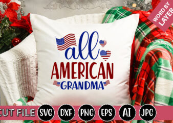 All American Grandma SVG Vector for t-shirt