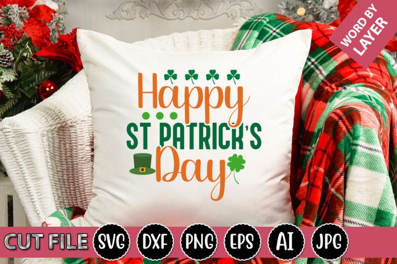 Happy St Patrick’s Day SVG Vector for t-shirt