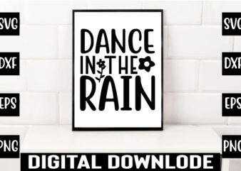 dance in the rain t shirt vector illustration