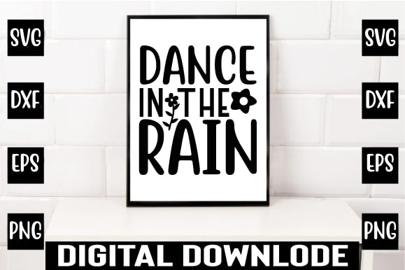 Dance in the rain t shirt vector illustration
