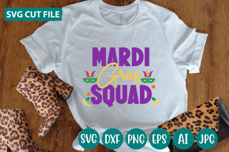 Mardi Gras Squad svg vector for t-shirt