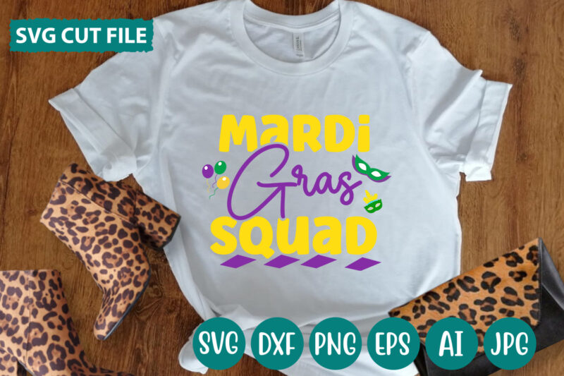 Mardi Gras Squad svg vector for t-shirt