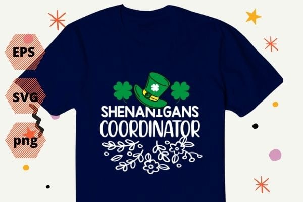 Vintage Shenanigans-Coordinator St Patrick’s Day Shamrock T-shirt design svg, Vintage Shenanigans-Coordinator png, St Patrick’s Day, Shamrock, T-shirt design eps, Saint Patrick Day,