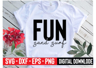 fun sand surf t shirt graphic design