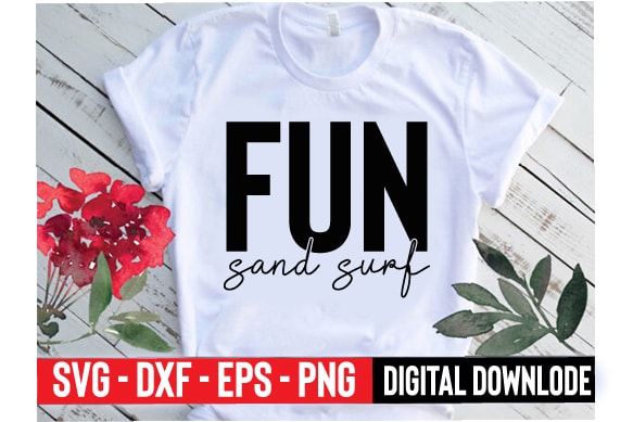 Fun sand surf t shirt graphic design