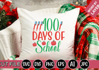 100 Days of School SVG Vector for t-shirt