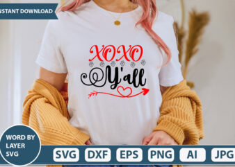 Xoxo Y’all SVG Vector for t-shirt