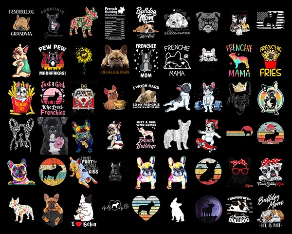 170 Bulldog png, French Dog png, American Dog png, Bundle png, digital download, Png, Dog png