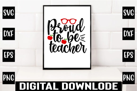 Proud to be teacher t shirt illustration