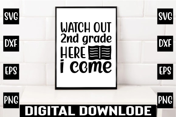 Watch out 2nd grade here i come t shirt design for sale