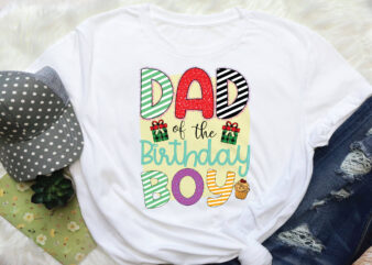 dad of the birthday boy sublimation t shirt vector illustration