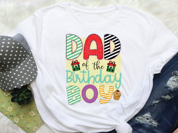 Dad of the birthday boy sublimation t shirt vector illustration