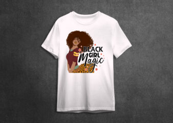 Black Girl Magic Silhouette SVG Diy Crafts Svg Files For Cricut, Silhouette Sublimation Files t shirt template