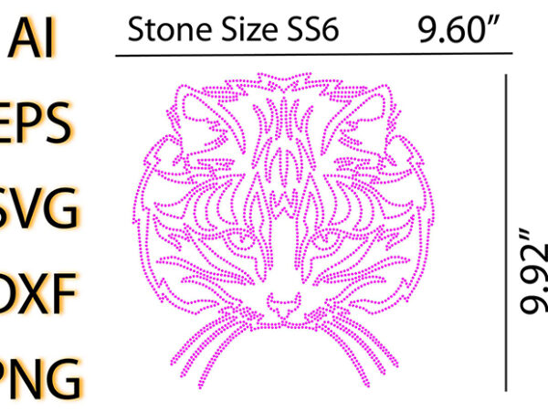 Printable cat rhinestone t-shirt design
