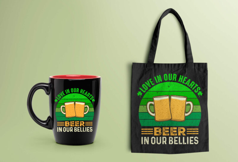 St Patrick's Day T shirt Design Love In Our Hearts Beer In Our Bellies - st. patrick's day t shirt design, st patrick's day t shirt ideas, st patrick's day