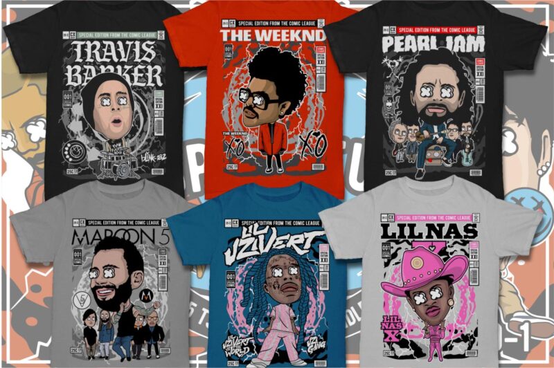 25 Pop Culture Tshirt Designs Bundle #10_1