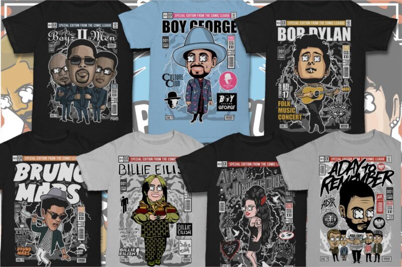 100 Pop Culture Tshirt Designs Bundle #10