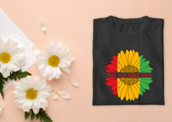 Arican American Sunflower Freeish Since 1865 Diy Crafts Svg Files For Cricut, Silhouette Sublimation Files, Cameo Htv Prints