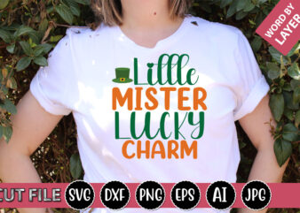 Little Mister Lucky Charm SVG Vector for t-shirt