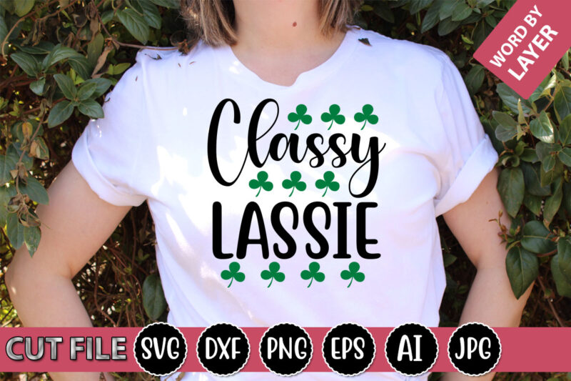 Classy Lassie SVG Vector for t-shirt