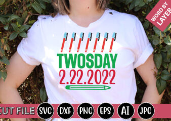 Twosday 2.22.2022 SVG Vector for t-shirt