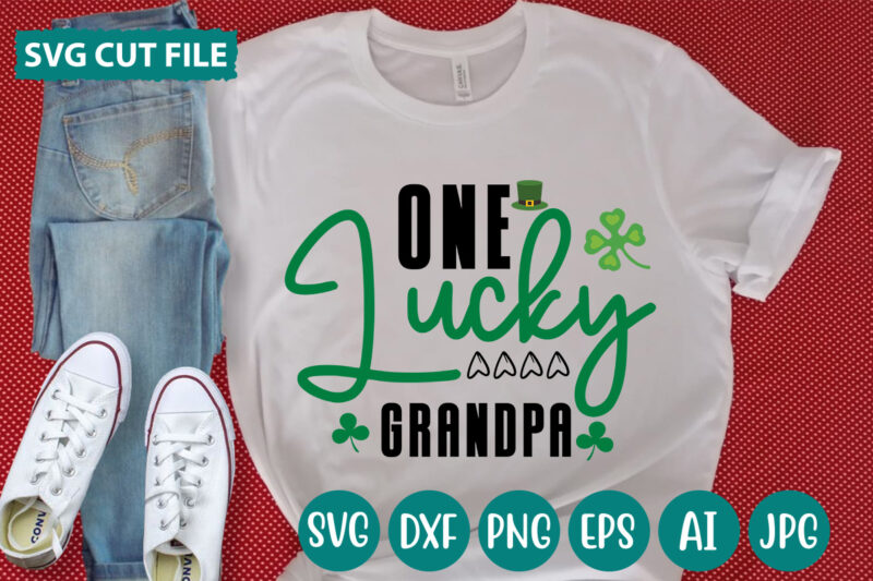 One Lucky Grandpa svg vector for t-shirt