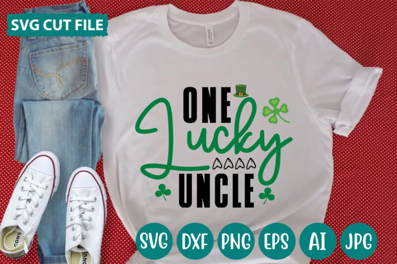 One Lucky Uncle svg vector for t-shirt