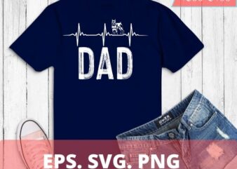 Miniature Schnauzer dog dad Heartbeat face saying gifts T-shirt design svg